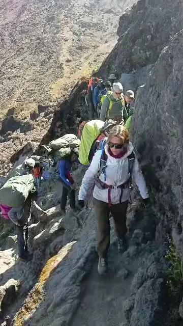 Climbers on the Barranco Wall