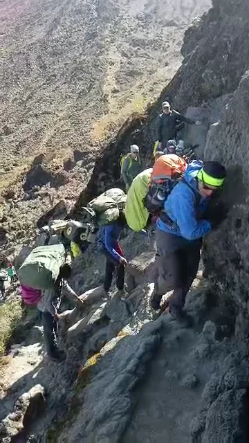 Video of climbers on the Barranco Wall